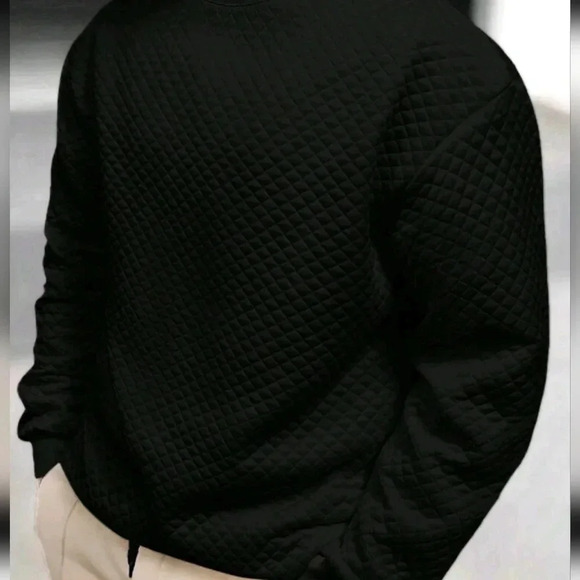 Men's Solid Color Round Neck Sweatshirt - Picture 1 of 3
